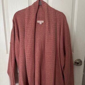 Knox Rose Salmon/Pink Shawl Collar Cardigan - XS